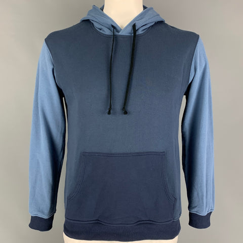 COMME des GARCONS SHIRT Size L Navy Blue Cotton Hoodie Sweatshirt