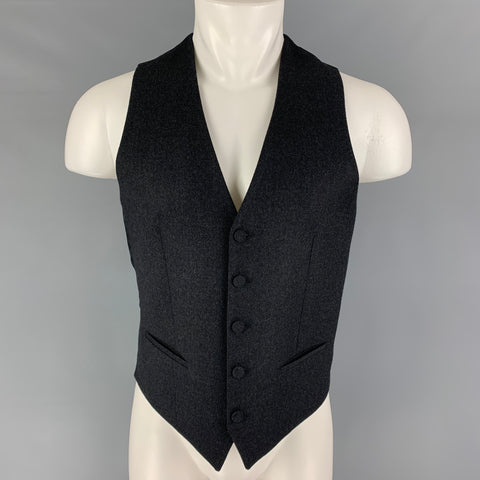 THE KOOPLES Size 38 Charcoal Wool Buttoned Vest