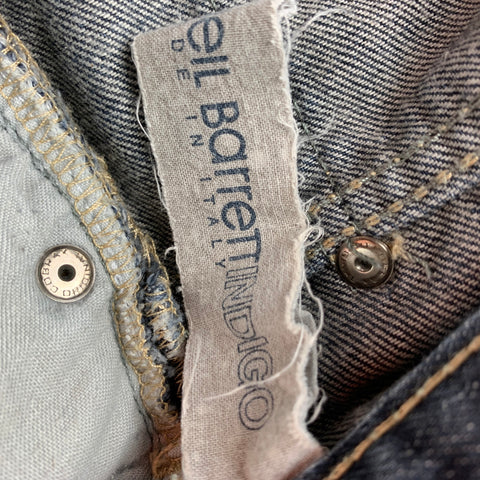 NEIL BARRETT Size 30 Indigo Distressed Denim Button Fly Jeans