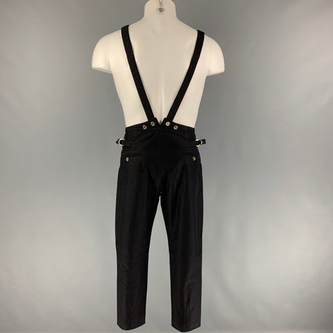 BALMAIN Size S Black Cotton Jodhpurs Casual Pants