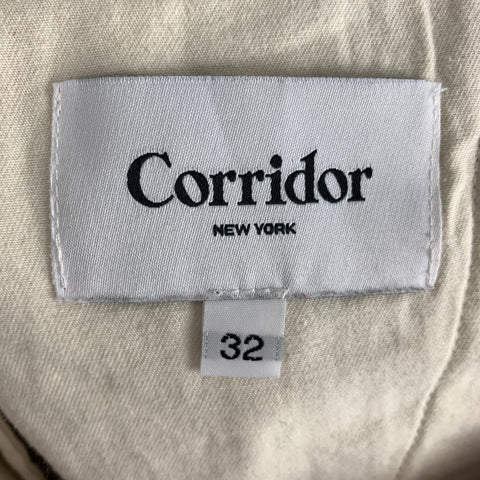 CORRIDOR Size 32 Camel Corduroy Cotton Flat Front Casual Pants
