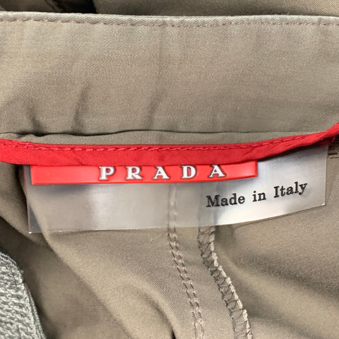 PRADA SPORT Size 34 Beige Cotton Flat Front Casual Pants