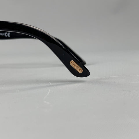 TOM FORD Black & Brown Tortoise Acetate Drop Sunglasses