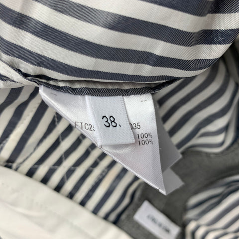 THOM BROWNE Size 2 Grey & White Wool Shorts