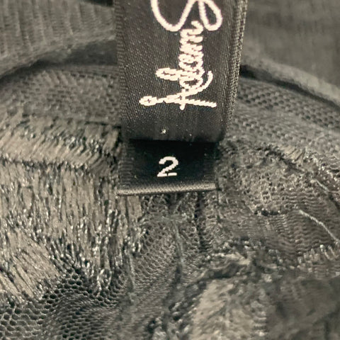 ADAM SELMAN Size 2 Black Lace Dress Pants