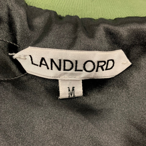LANDLORD Size M Olive Textured Acrylic Polyester Zip Up Jacket