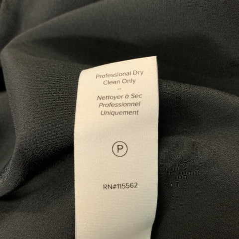 CINQ a' SEPT Chaqueta asimétrica sólida de mezcla de triacetato negro talla 4
