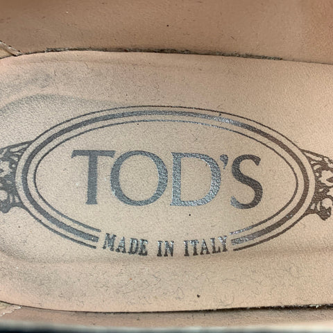 TOD'S Zapatos con cordones de cuero negro talla 6.5