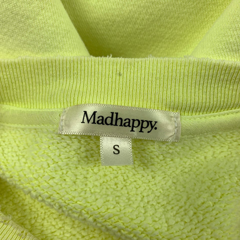 MADHAPPY Size S Yellow Cotton Sweatshirt Casual Top