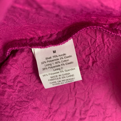 RONNY KOBO Size M Fuchsia Polyamide Bend Wrinkled Strapless Carolayna Dress