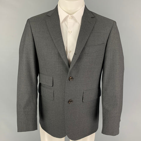 BLACK FLEECE Size 38 Dark Gray Wool Notch Lapel Sport Coat