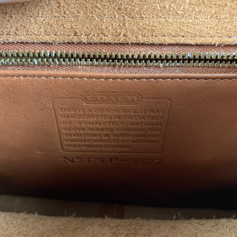 Vintage COACH Tan Leather Cross Body Handbag