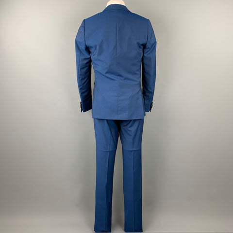 PAUL SMITH Soho Fit Size 38 Regular Royal Blue Wool / Mohair Tuxedo Suit
