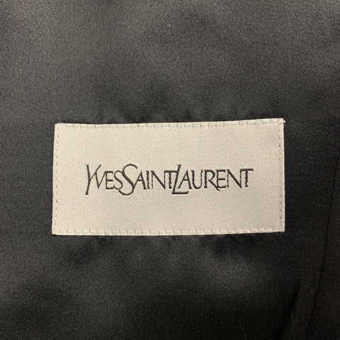 YVES SAINT LAURENT Size 36 Black Wool Peak Lapel Sport Coat