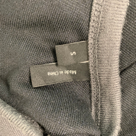 THEORY Size S Grey Black Color Block Modal Blend Henley T-shirt