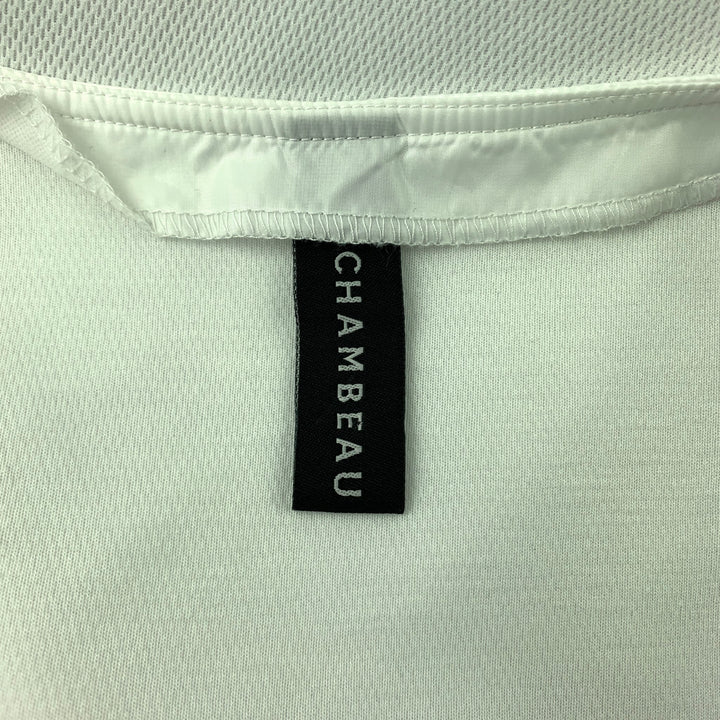 ROCHAMBEAU Size XL White Mixed Materials Nylon Sleeveless Shirt