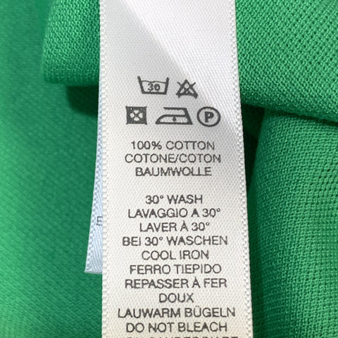 PAUL SMITH Size S Green Pique Buttoned Embroidery POLO