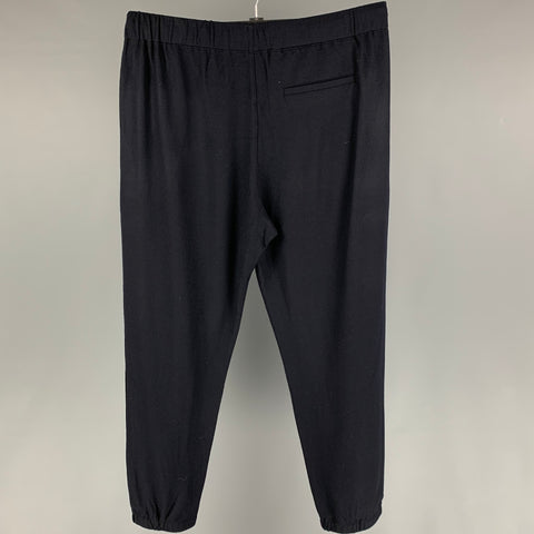 RAG & BONE Size L Navy Wool Elastic Waistband Casual Pants