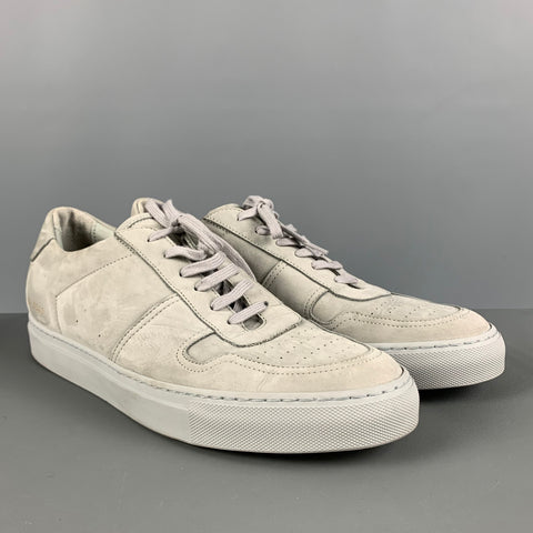 COMMON PROJECTS Size 11 Gray Suede Low Top Sneakers