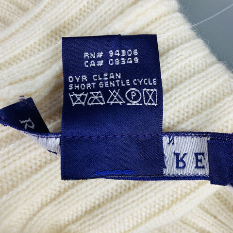 RALPH LAUREN Size M L Cream Knitted Cashmere Gloves