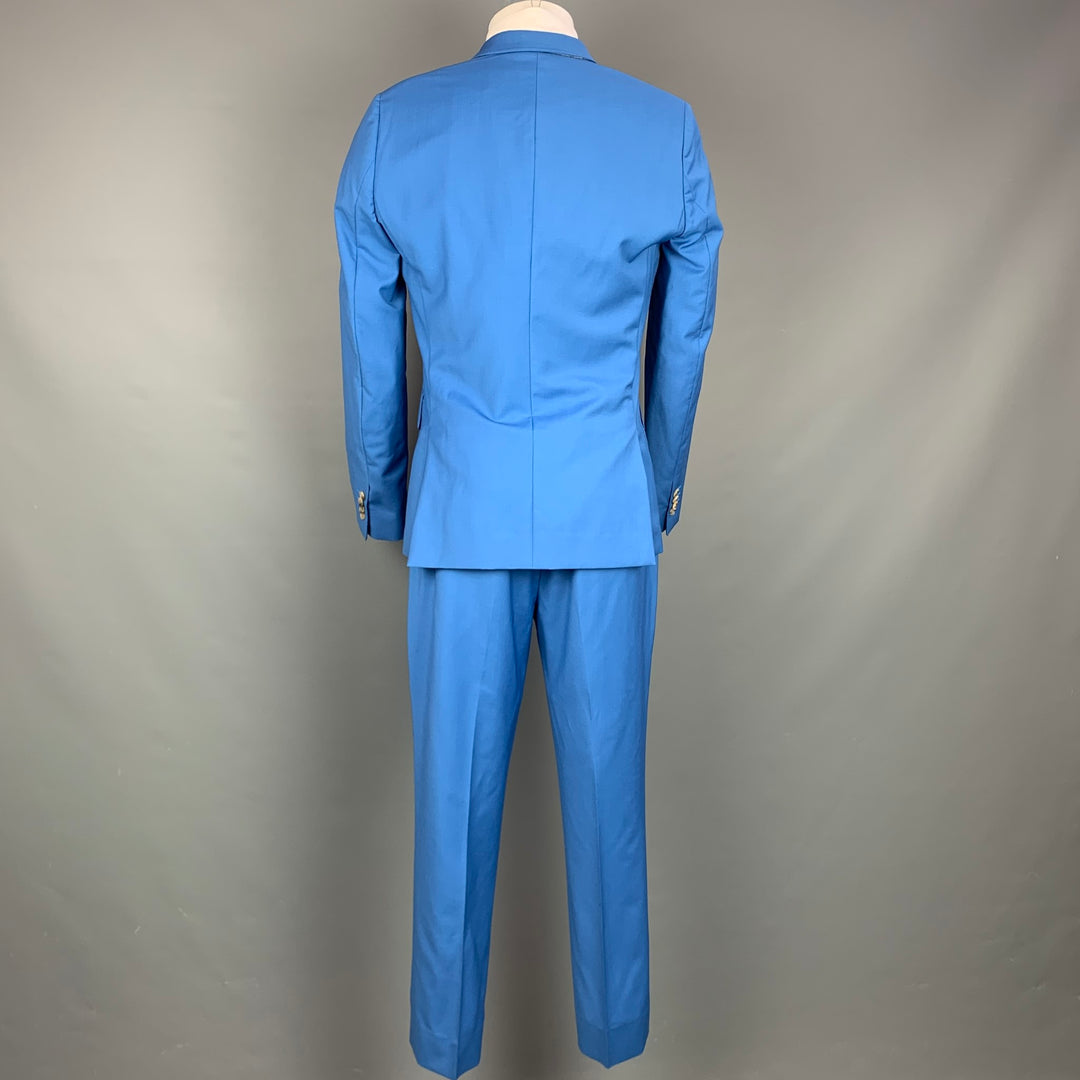 PAUL SMITH Soho Fit Size 40 Blue Wool / Mohair Notch Lapel Suit