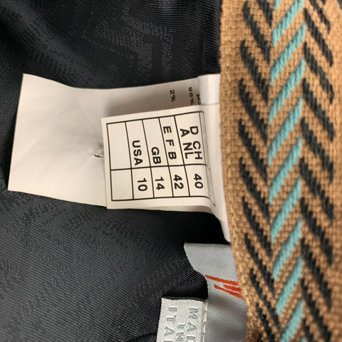 M MISSONI Size 10 Black Wool Pleated A-Line Skirt