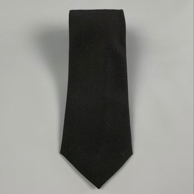 PRADA Black Virgin Wool Blend Tie