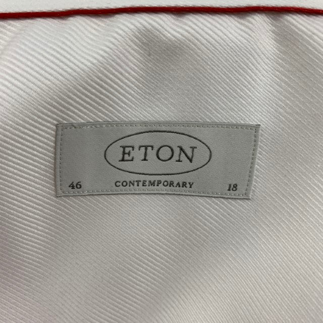 ETON Size XXL White Cotton Button Up Long Sleeve Shirt