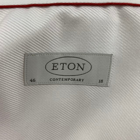 Camisa de manga larga con botones de algodón blanco talla XXL ETON