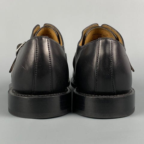 MICHAEL BASTIAN Size 8.5 Black Leather Monk Strap Lace Up Shoes