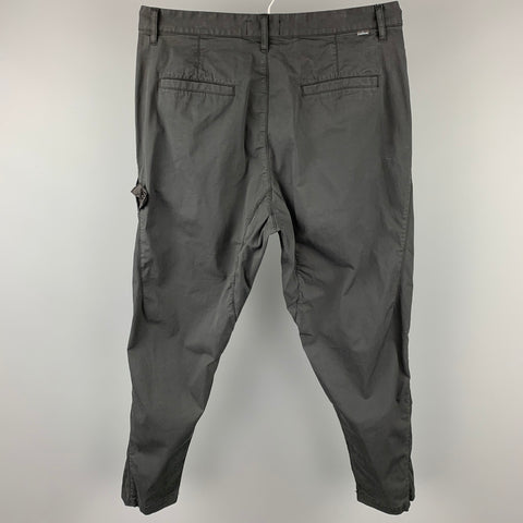 STONE ISLAND Shadow Project Size 34 Black Cotton Blend Zip Fly Casual Pants