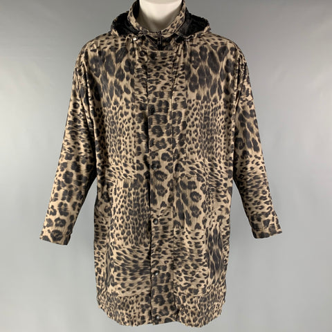 VALENTINO Size 40 Brown Taupe Animal Print Polyamide Jacket