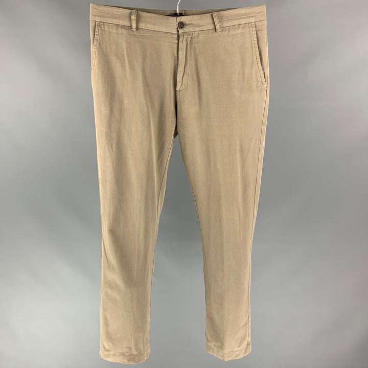 OUR LEGACY Size 32 Khaki Cotton Flat Front Chino Casual Pants