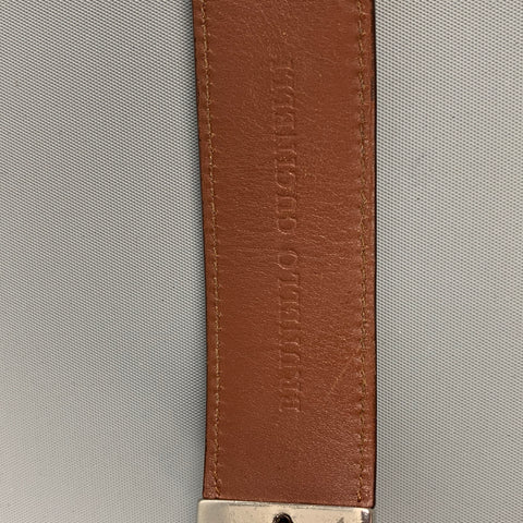 BRUNELLO CUCINELLI Size 35 Charcoal Distressed Suede Belt