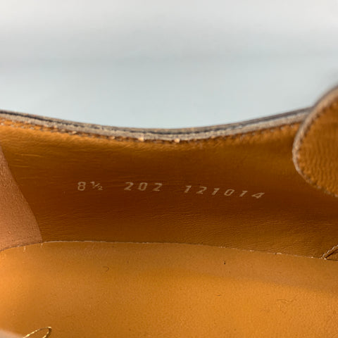 BRIONI Size 8.5 Tan Leather Lace Up Shoes