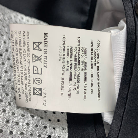 DSQUARED2 Size 42 Black Cotton Silk Peak Lapel Sport Coat