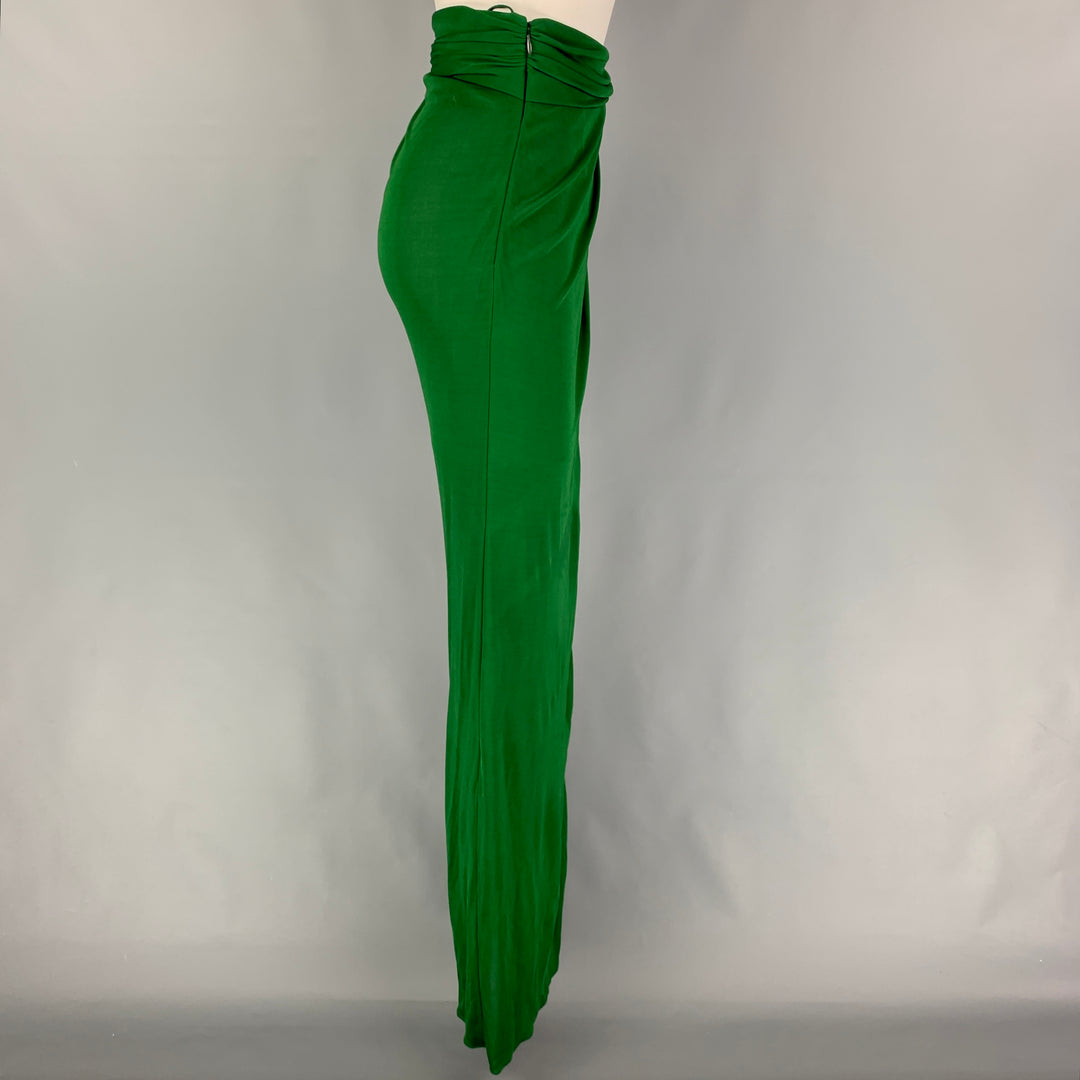 BRANDON MAXWELL Size 2 Green Rayon Wrap Skirt