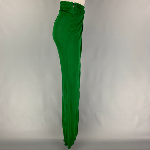 BRANDON MAXWELL Size 2 Green Rayon Wrap Skirt