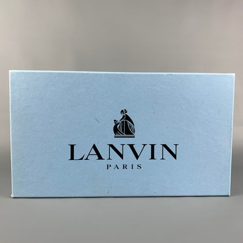 LANVIN Taille 10 Chaussures à lacets en cuir noir