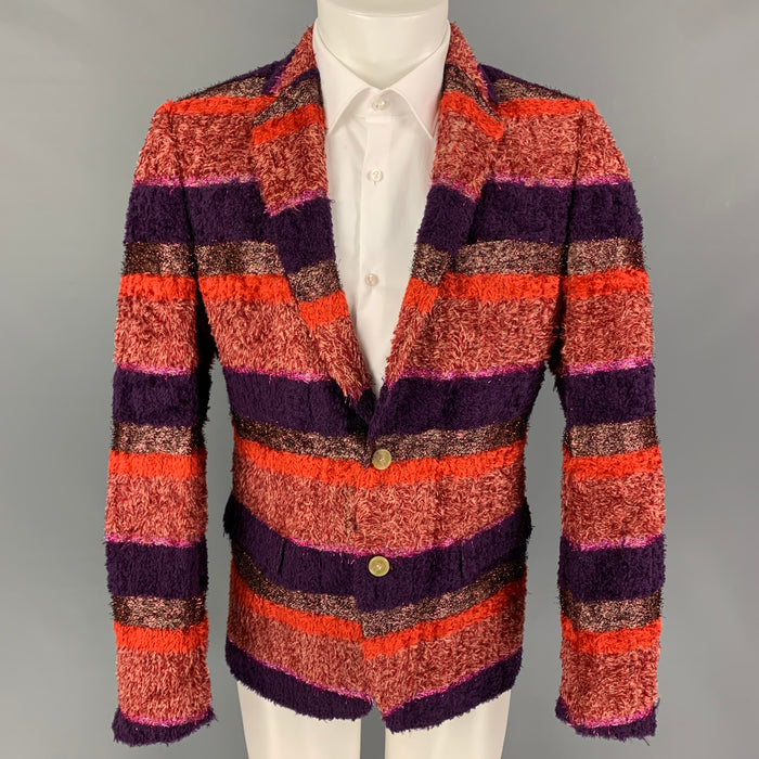 WALTER VAN BEIRENDONCK AW 16 Size 38 Multi-Color Textured Sport Coat
