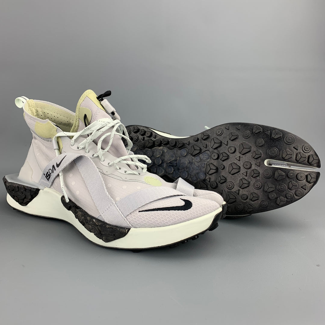 NIKE Dirfter Split Size 9.5 Light Gray Nylon Runner Sneakers