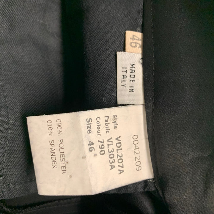 VIKTOR & ROLF Size 10 Black Polyester Spandex Embroidered Tuxedo Dress Pants