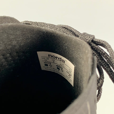 NORDA Taille 10 Baskets à lacets en polyamide noir