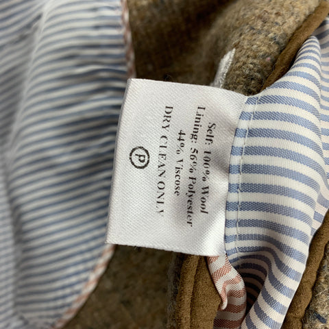 SHIPLEY and HALMOS Size 42 Oatmeal Tweed Wool Notch Lapel Sport Coat