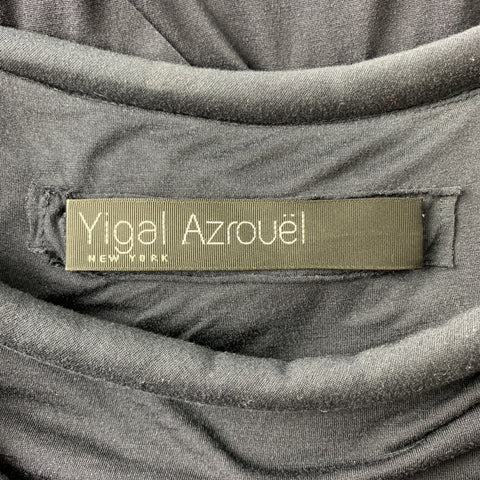 YIGAL AZROUEL Size S Navy Jersey Applique Viscose Pullover
