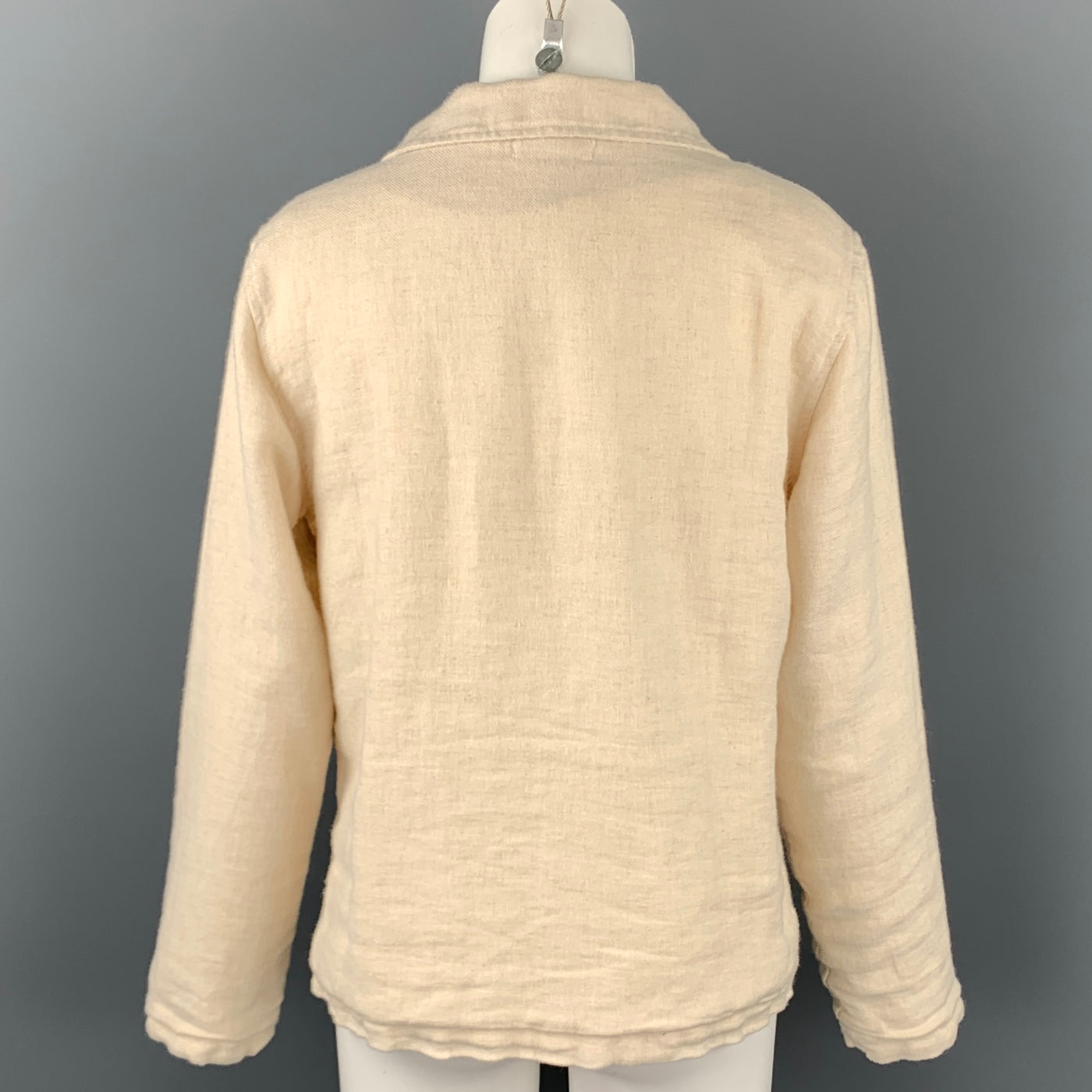 CP SHADES Size S Beige Wool / Linen Notch Lapel Jacket