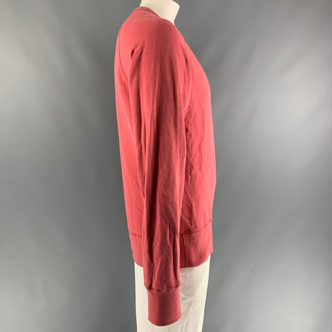 CHAMPION Sudadera con cuello redondo de algodón liso color coral talla L