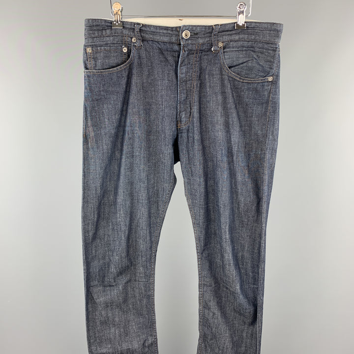 ENGINEERED GARMENTS Taille 32 Indigo Contrast Stitch Cotton Zip Fly Jeans