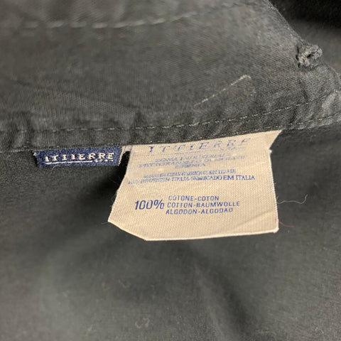 Vintage VERSACE JEANS COUTURE Size M Black Cotton Button Down Long Sleeve Shirt