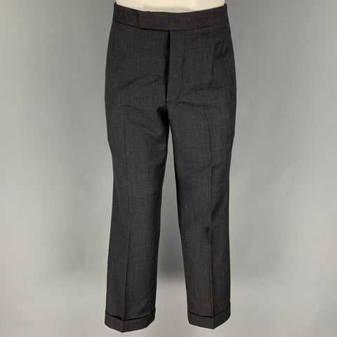 THOM BROWNE for BARNEY'S Size 38 Grey Notch Lapel Suit